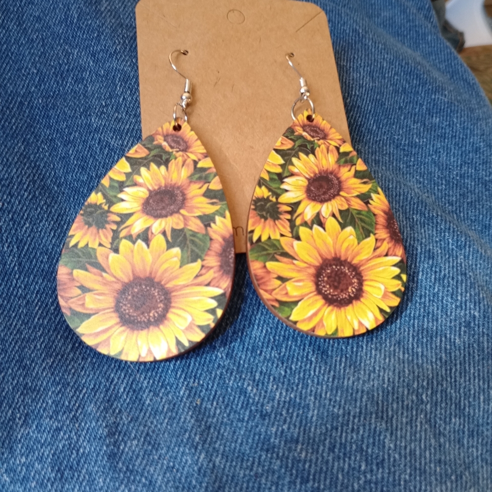 Sunflower earrings